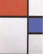 Composition No II Composition with Blue and Red (mk09)